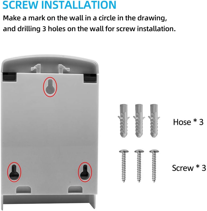 Soap Dispenser Wall Mount, 1000ML Commercial Manual Soap Dispenser Wall Mounted for Bathroom Kitchen Hotel, Shampoo Container Plastic - Image 5